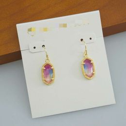 2024 Designer Kendras scotts Neclace Jewellery Ke Jewellery Lee Oval Tri Colour Shell Pendant Earrings Earhooks Earrings