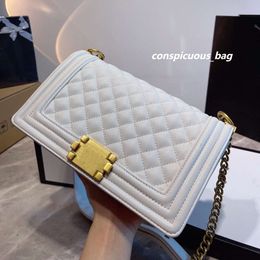 2024 Caviar Lambskin Original Quality Women Shoulder Bags Purses Quilted Double Flap Chain Lady Handbag Luxuries Designers Bag