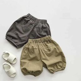 Shorts 2023 Summer New ldren Loose Shorts Fashion Boys Casual Pants Vintage Kids Clothes Solid Girls Cotton Shorts Baby Clothes H240508