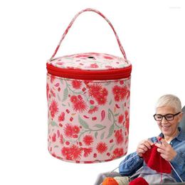 Storage Bags Knitting Projects Organiser Travel-Friendly Yarn Bucket With Zipper Embroidery Accessories For Needle And Thread Box Key