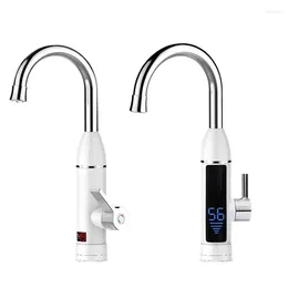 Kitchen Faucets Instant Water Faucet LED Temperature Display Heating Tankless & Cold For Sink Shower