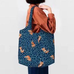 Shopping Bags Axolotl Blue Grocery Printed Canvas Shopper Shoulder Tote Bag Big Capacity Durable Salamander Animal Handbag