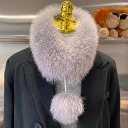 Scarves Fashion Winter Warm For Women Soft Thick Fluffy Faux Fur Scarf Collar Neck Warmer Female Shawl Garment Accessories