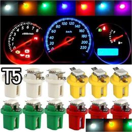 Car Badges T5 Led Bbs B8.5D Dashboard Speed Lights Bb Interior Lamp Accessories Side Switch Lamps 12V Drop Delivery Automobiles Motorc Dhhco