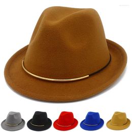 Berets Fedora Hats Cowboy Hat Wool Adjustable Caps Trilby Fedoras Short Brim Women Men Blower