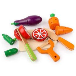 Kitchens Play Food Play Food Toys For Kids 8pcs Wooden Colour Sorting Play Food Set 3-6 Years Old Kitchen Food With Cutting Board Magnet Connectionvaiduryb