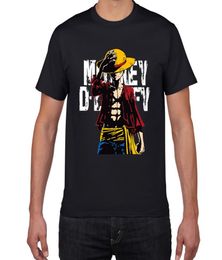 Summer One Piece T Shirt Men Japanese Anime Luffy Cotton Tshirt Men Loose Casual Top Tee Men Clothes Tee Shirt Homme Size XS2XL9513510