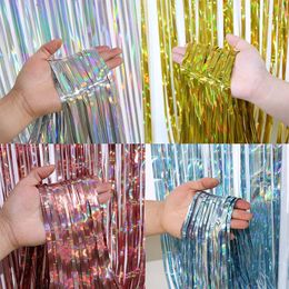 Advanced Birthday Party Decorations Backdrop Wall Foil Tassel Fringe Curtain Kids Adult Photo Booth Baby Shower Party Supplies 240119