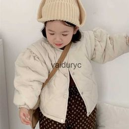 Ceketler 2023 Kış Yeni Bebek Uzun Kollu Ceket artı kadife kalın bebek kız sevimli yastıklı ceket yürümeye başlayan çocuk katı sıcak ceket çocuk kıyafetleri h240508