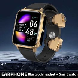 Smart Watches 2 In1 Wireless Blue Tooth Noise Cancelling TWS Earphones Smart Watch Men Women Heart Rate Blood Pressure Health Smartwatch Sport