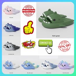 Designer Casual Platform shark Slides Slippers Men Woman fashion anti slip wear-resistant outdoor Novelty breathable Low cut super soft sandals size36-45