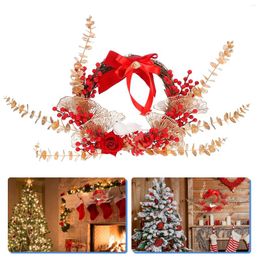 Decorative Flowers Chinese Year Lantern Festival Wreath Ornament Decor Decorate Rose Pendant Cloth Home Decoration Delicate Living Room