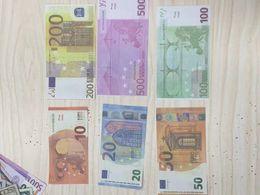 Copy Money Actual 1:2 Size Fake Faux Billet Banknote 10 20 50 100 200 500Euros Pound English Banknotes Realistic Toy Bar Props Co Hccil