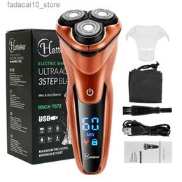 Electric Shavers High Quality Electric Shaver Waterproof Fast Charging Men's Shaver Rechargeable Electric Razor Beard Trimmer Shaving Machine Q240122