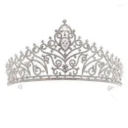 Hair Clips Fashion Crystal Zircon Crown Elegant Wedding Accessories Exquisite Jewelry Party Birthday NA