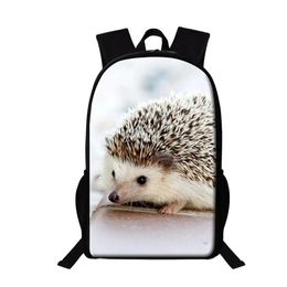 Bags Children 16 Inch Polyester Schoolbag Animal Hedgehog Printing School Backpack For Student Beautiful Multifunctional Backpack