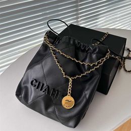 Crossbody BagWomen Drawstring Mini Shopping Luxury Antique Bucket Garbage Gold Plated Vintage Shoulder Bag Handbag Single designer bag 7889