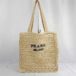 Paper rope woven shoulder beach versatile photo taking letter hollowed out bag leisure travel 7889