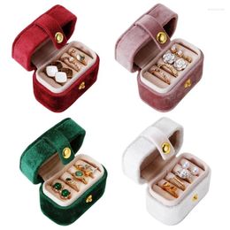 Jewelry Pouches Elegant Portable Holder Storage Box Mini Display Case For Necklaces Rings Earrings Bracelets