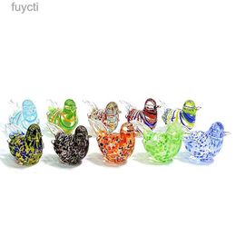 Arts and Crafts Colourful Murano Glass Bird Miniature Figurine Craft Ornaments Home Living Room Tabletop Decoration Holiday Party Gift for Kids YQ240119