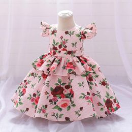 Girl Dresses Infant Girls Flower Dress Born 1st Birthday Wedding Ball Gown Elegant Baby Princess Party For Toddler Clothes