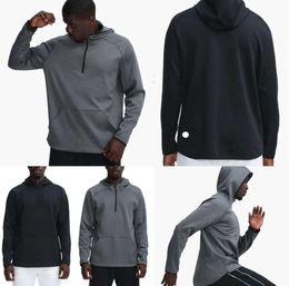 LU L Men Hoodies Outdoor Pullover Sports Long Sleeve Yoga Wrokout Outfit Mens Loose Jackets Training Fitness Clothe luxury brand t shirt Clothes43665