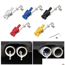 Car Badges 1Pc Universal Sound Simulator Turbo Whistle Vehicle Refit Device Exhaust Pipe Muffler Drop Delivery Automobiles Motorcycles Dhwd5