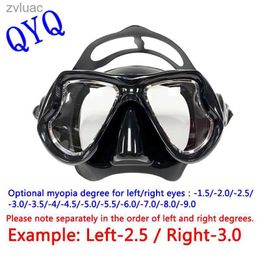 Diving Accessories Myopia Diving Masks Snorkelling Set Nearsighted Swimming Goggle Short Sighted Nearsightedness -1.5 to -9.0 YQ240119