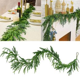 Decorative Flowers Faux Greenery Garlands For Mantle Indoor Home Decor Xmas Holiday Seasonal With Lights Bedroom Remote