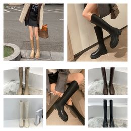 Stivali Design del marchio Tabi Punta divisa Tacco alto grosso Donna Pelle ZAPatos r Moda Autunno Scarpe Botas 35-40