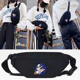 Waist Bags Unisex 2024 To The Moon Print Belt Bag High Quality Shoulder Wild Messenger Fashion Chest Crossbody Pouch