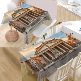 Table Cloth Custom Italy Building Modern Dustproof Tablecloth High Quality Print Everything For Home And Kitchen