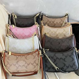 Designer Underarm Small Handbags Women Shoulder Bag Soft Hobo Half-moon ladies Baguette Chain Strap Croissant bags Pink Purse 80% off outlets slae