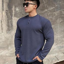 Men's T Shirts Shirt Sports Long Sleeved T-shirt Basketball Running Fitness Training Suit Texture Pattern Casual Clothing