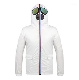 Spring Jacket Men Windbreaker Motorcycle Hooded with Glasses Mask Women Jackets Zip up Thin Summer Plus Size 3XL 4XL White Black17465286