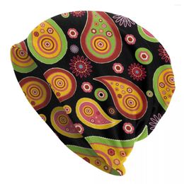 Berets Fashion Paisley Chicano Bandana Style Caps Unisex Ski Skullies Beanies Hat Summer Warm Dual-use Bonnet Knitting Hats