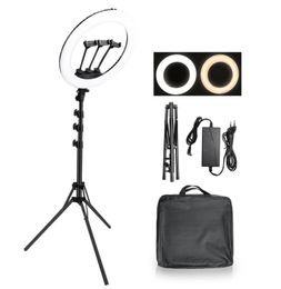 18 Inch 45Cm Selfie Ring Light Led Studio Lighting 32005600K Ring Lamps With Stand Tripod 210Cm For Video Ringlight 65W28256257897