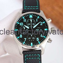designer pilot watch men iwcitychronograph wristwatch V7IV top quality mechanical movement full 6-pin function working date day adjust uhr montre prx luxe with box