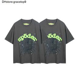 Br83 Spider Web Men's T-shirt Designer Sp5der Women's t Shirts Fashion 55555 Short Sleeves Youngthug Hip Hop Rap Celebrity Male Female Same Style Street Trend