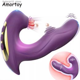 Other Health Beauty Items 3 in 1 G Spot Clitoral Vibrator for Women 15 Modes Dildo Penis Licking Powerful Vacuum Stimulator Couple Adult Shop 18 Q240119