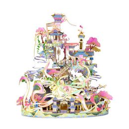 Craft Tools Art Model MU 3D Metal Puzzle A dream of Qingqiu building model kits DIY 3D Laser Cut Assemble Jigsaw Toys GIFT For children YQ240119