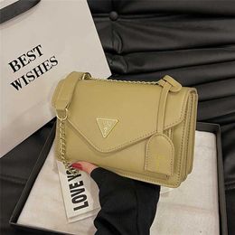 Inverted triangle small square for women's 2023 new high-end single shoulder crossbody bag bags 2147