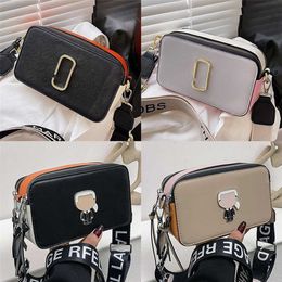 Snapshot Multi-Color Mar Camera Designer Bag Luxury Handbags Shoulder Bags Women's Fashion Tie-Dye Wide Leather Italic Flash Strap Purse Texture Top Quality 3647