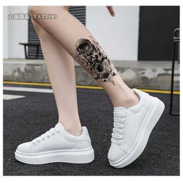 Makeup Sticker Set Tattoo Black Astronaut Figure Compass Element Water Transfer Printing Simulation