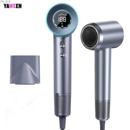 Hair Dryers YAWEEN Negative Ion 110000RPM High-Speed Hair Dryer Professional Hair Dryer Low Noise LED Light Temperature Display Fast Drying