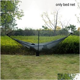 Hammocks Zipper Hook Hiking Bug Mosquito Accessories 360 Degree Protection Hammock Net Easy Use Outdoor Double Separating Lightweight Dhc0L