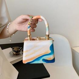 Evening Bags 2024 Style Sweet And Mini Pillow-Shaped Handbag Japanese Summer Printing Landscape One-Shoulder Messenger Bag Female