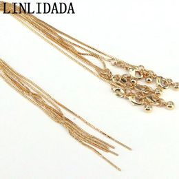 Bracelets Top Quality 20PCS Gold Color Slide Bead Chain Bracelet Adjustable Chain Bracelet Findings For DIY Jewelry Making