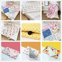 Blankets Cartoon Car Lion 2-Layer Bean Blanket Born Thermal Flannel Swaddle For Infant Bedding Quilts Wrap 110x150CM