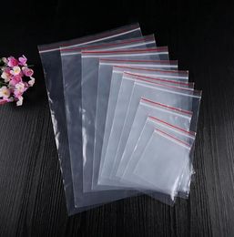 Thicken Zipper Sealed Bags Clear Plastic Storage PE Bag for Small Jewelry Food Packing Reclosable Zippers Sealing Pouch Wholesale